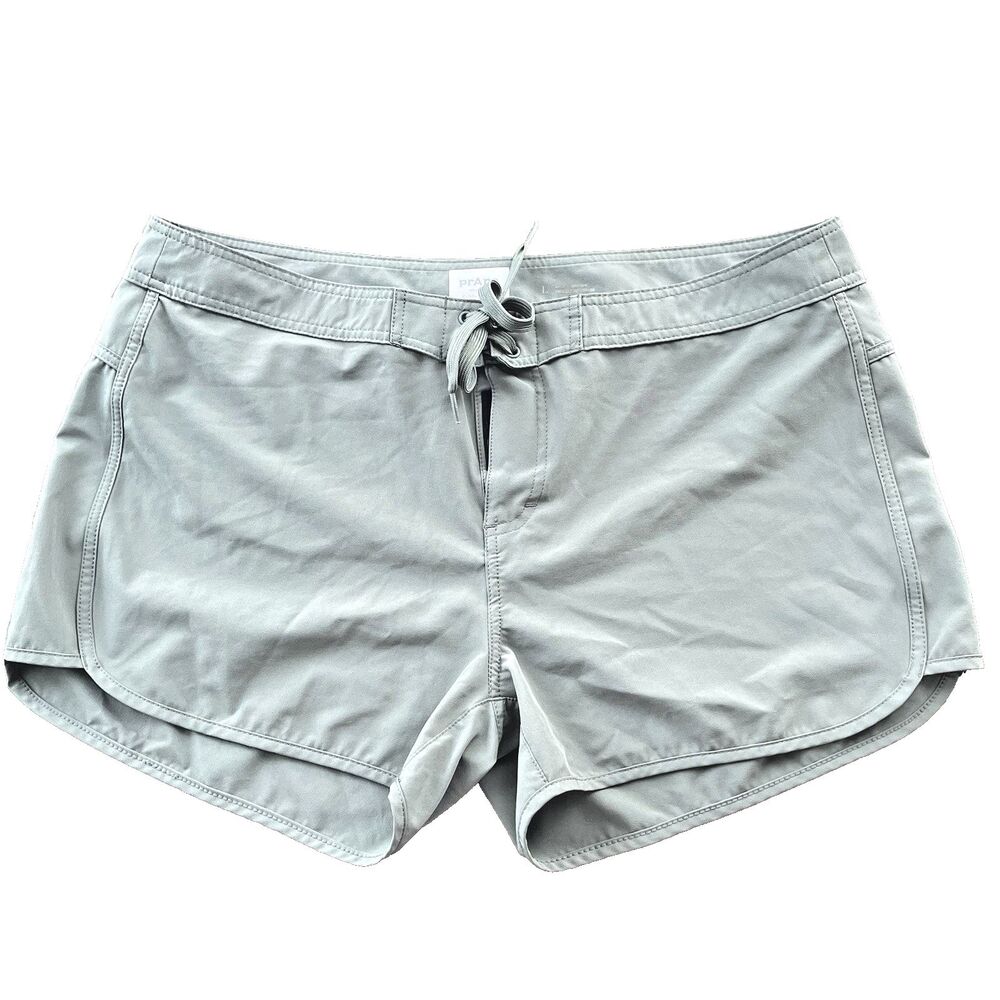 prAna Board Shorts Black Women's Size Large Swim Shorts Quick Dry UPF Pocket